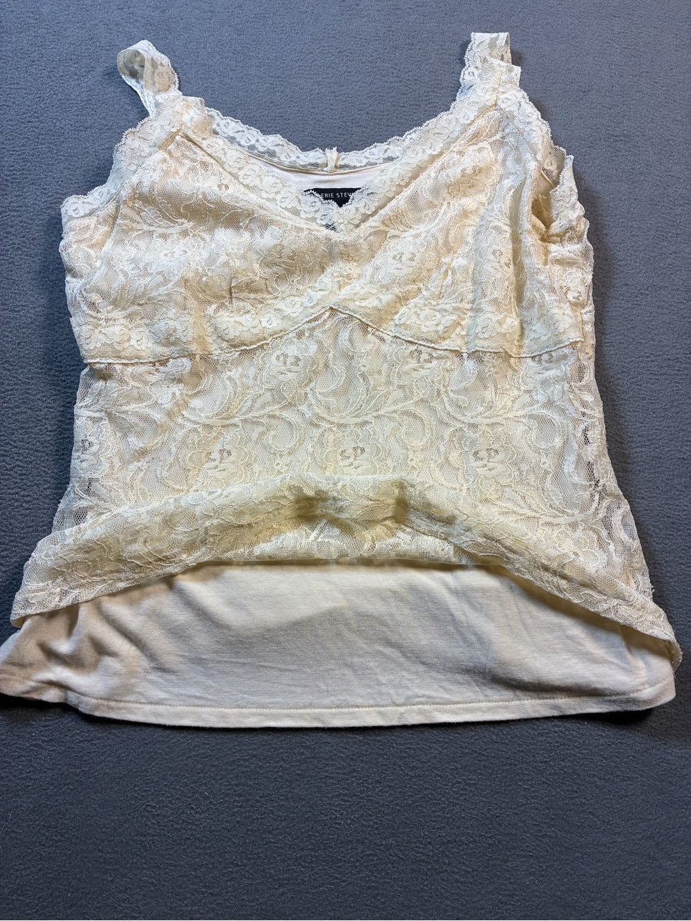 Valerie Stevens Lace Camisole in Cream - Picture 3 of 5